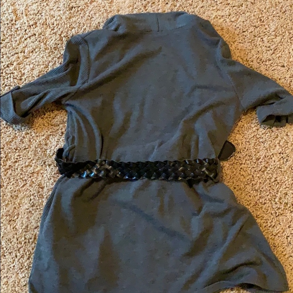 Gray belted cardigan - Picture 5 of 6